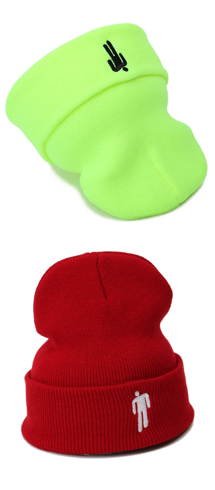 Billie Eilish Beanies, зимние шапки для женщин, для маленького человека, вязаные шапки с вышивкой, Мужская Осенняя шапка, женская шапка в стиле хип-хоп, шапочка