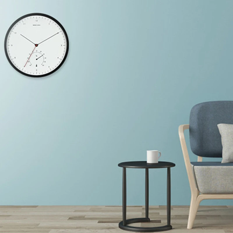 Geekcook креативные металлические дизайнерские настенные часы простые весы скандинавский минималистичный стиль термометр гигрометр многофункциональные настенные C