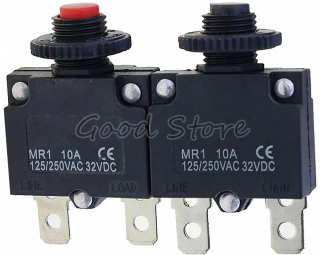 

1PCS thermal switch circuit breaker MR1 10A 125/250VAC 32VDC overload switch overload protector