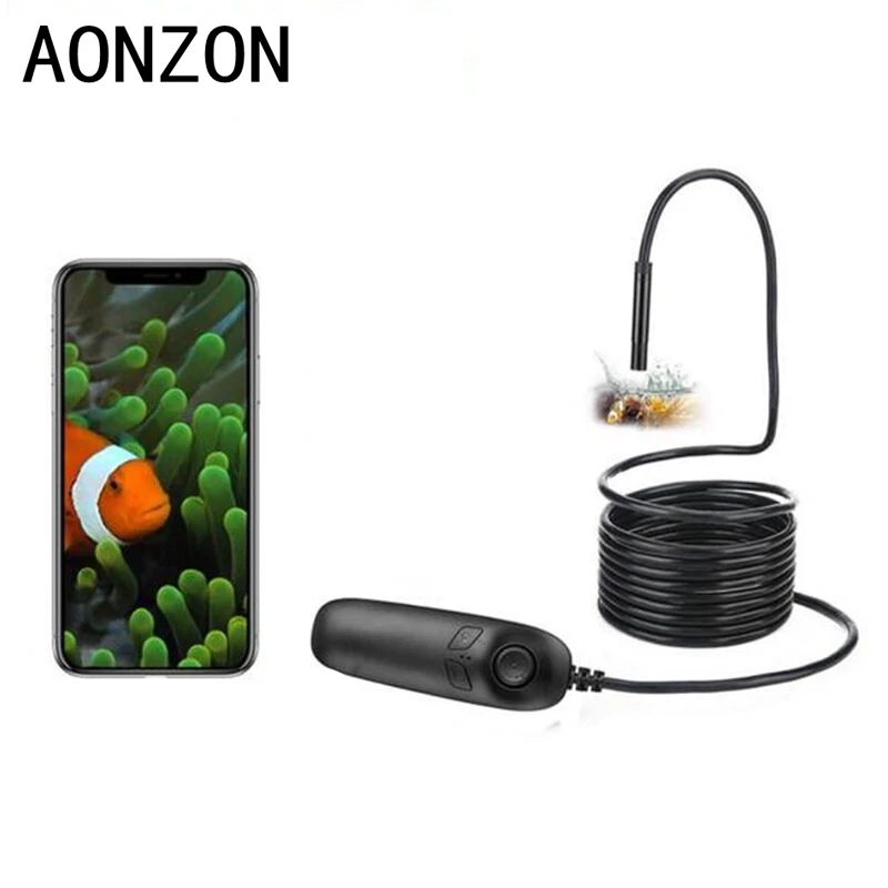 

AONZON Wireless Endoscope Camera, 1200P Resolution HD,8mm Inspection Borescope Camera, with 8LEDs, Semi-Rigid Cable, for Android
