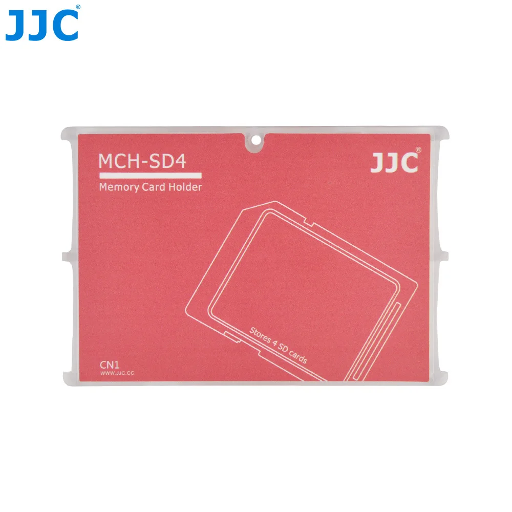 JJC MCH-SD4GR Memory Card Holders Storage 4 x SD Cards(Grey - Цвет: MCH-SD4CN