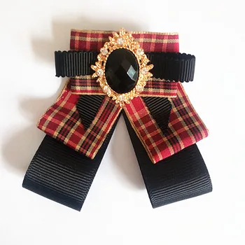 

New Free Shipping fashion casual Men's male woman Exclusive design red and Black Plaid Bow Tie Headdress diamond collar tassels