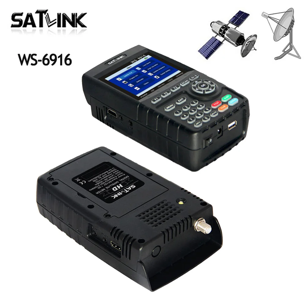 Satlink WS 6916 спутниковый Finder HD DVB S2 Высокое разрешение Satfinder 3 5 дюйма MPEG 2/MPEG 4 WS6916