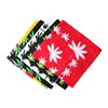 HUOBAO Hip Hop Square Scarf Reggae Jamaica Green Weed Maple Leaf Bandana Headwear Scarf Printed For Women/Men ► Photo 3/6