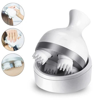 

3D Head Massager Automatic Rotate Waterproof Vibration Wave Massage Roller Relieve Stress Promote Blood Circulation Hair Growth