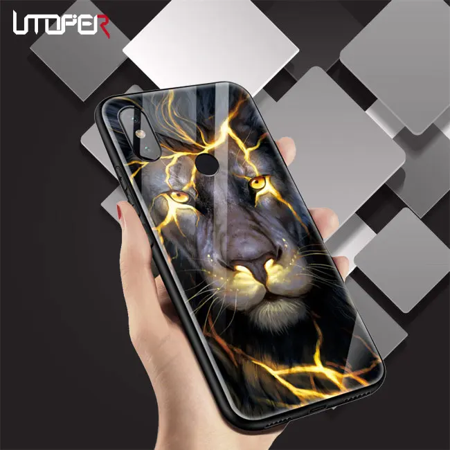 UTOPER Роскошный чехол для Xiaomi mi 8 SE из мрамора закаленное стекло Крышка Xio 6X A2 Coque Capa |