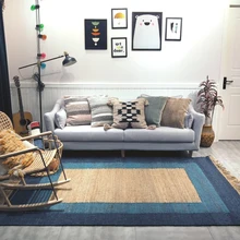 Скандинавский простой стиль Beni Ourain синий индийский ковер ручной работы с кисточкой винтажный декоративный ковер 90*150 см