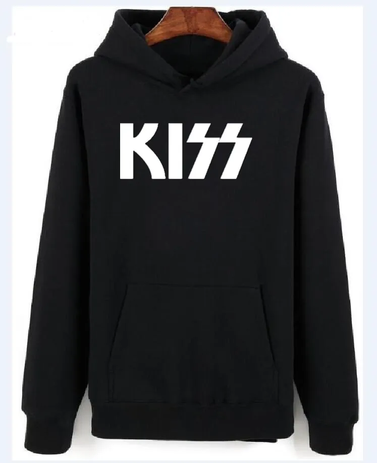 KISS Толстовка С Логотипом Группы хлопок зимний подростковый Gene Simmons Пол Стэнли Eric