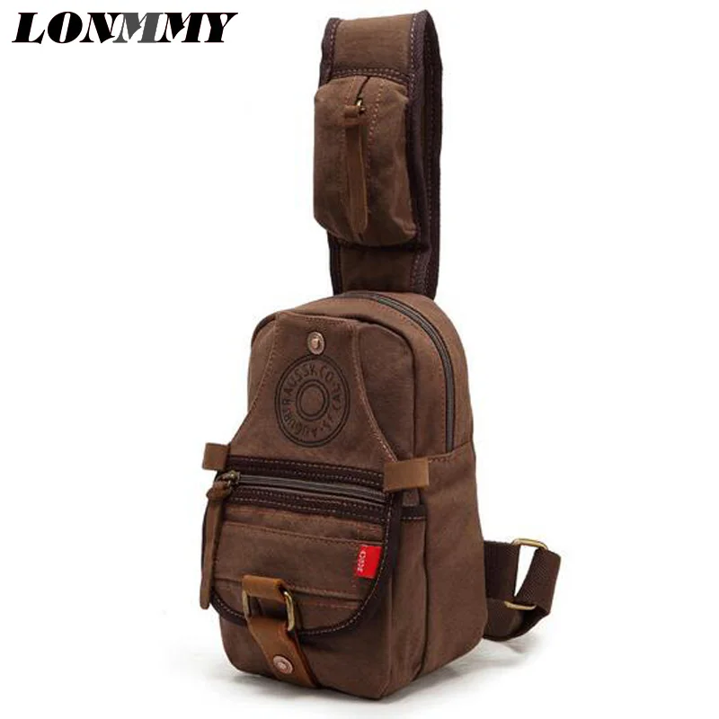 LONMMY Многофункциональный Crossbody сумки Для мужчин зарядка через usb груди пакет