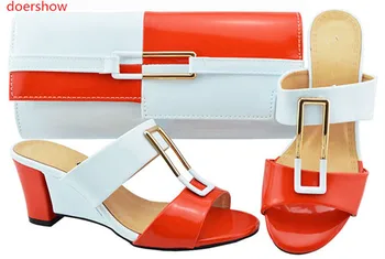 

doershow very fashion italian shoes and bag set wholesale 2018 for wedding shoes and matching purse for women party!Sbf1-20