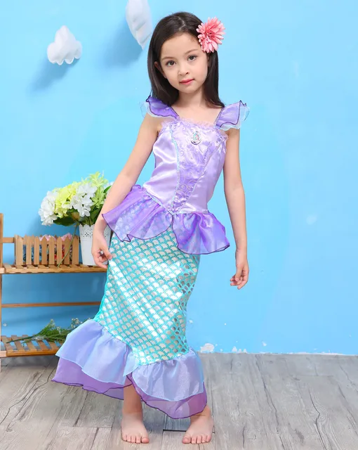Fashion 2 to 11 years old girl clothes princess halloween costume for