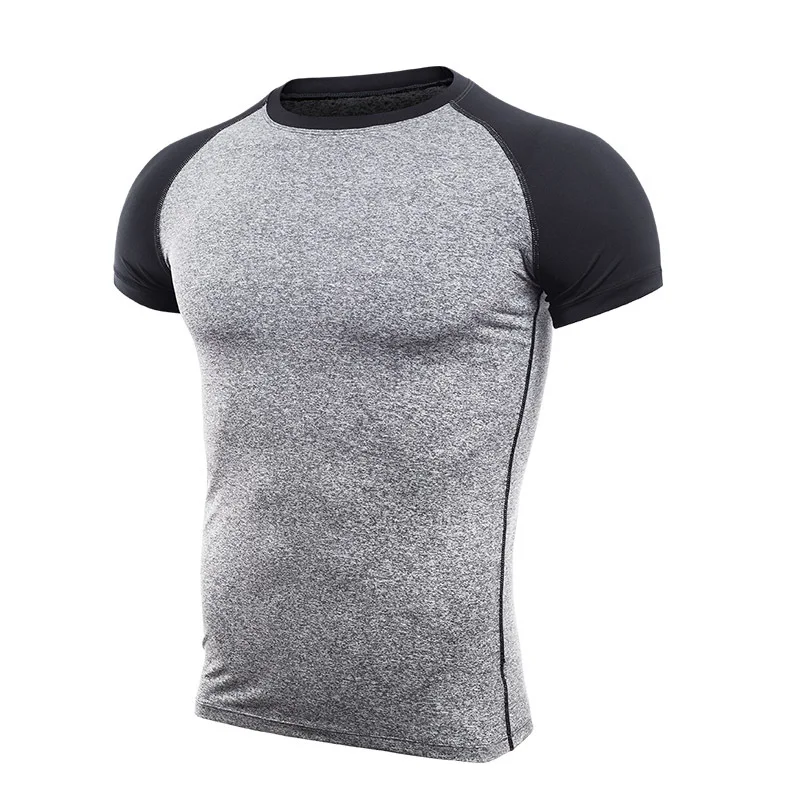 

Muscle Shirt Men's Tightening Compression T-Shirt Top Breathable Club Fitness Base Raglan Quick Dry Short Sleeve