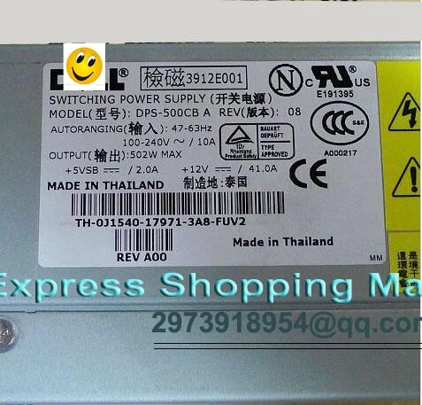 

DPS-500CB A 2650 PE2650 Server Power Supply 0H694 J1540