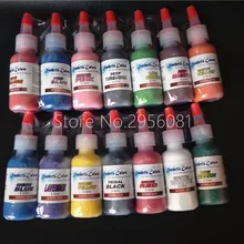 14 шт./компл. набор чернил для тату, Перманентный макияж, пигмент, смешанные цвета, 15 мл/бутылка(1/2 OZ) Краска для татуажа комплект для боди-арта