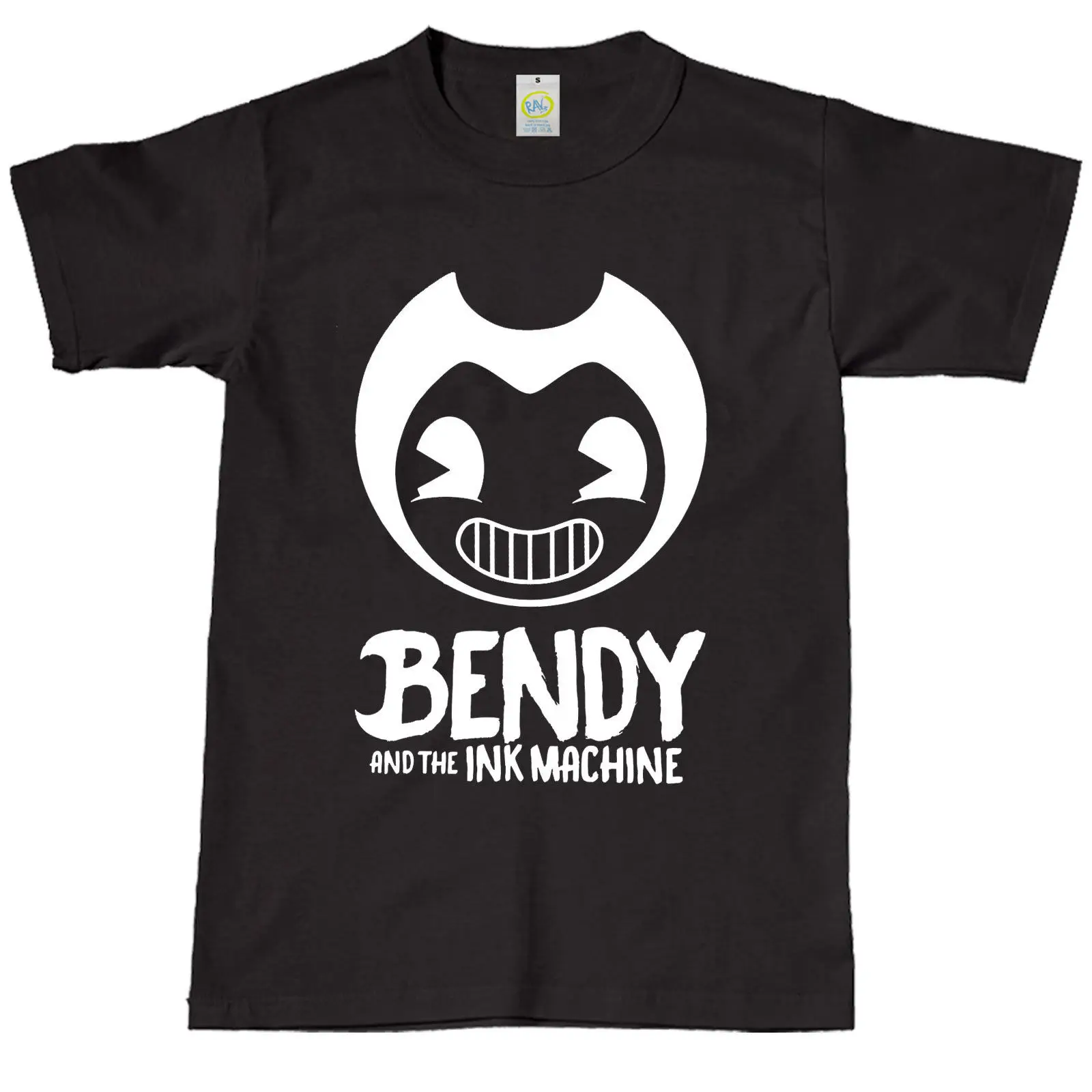 

Hot Sale Summer T Shirts Pure Cotton Tops Tees for Boys Girls Teenage Cartoon Pattern Bendy Robot Game Tshirt Anime Style 5-14y