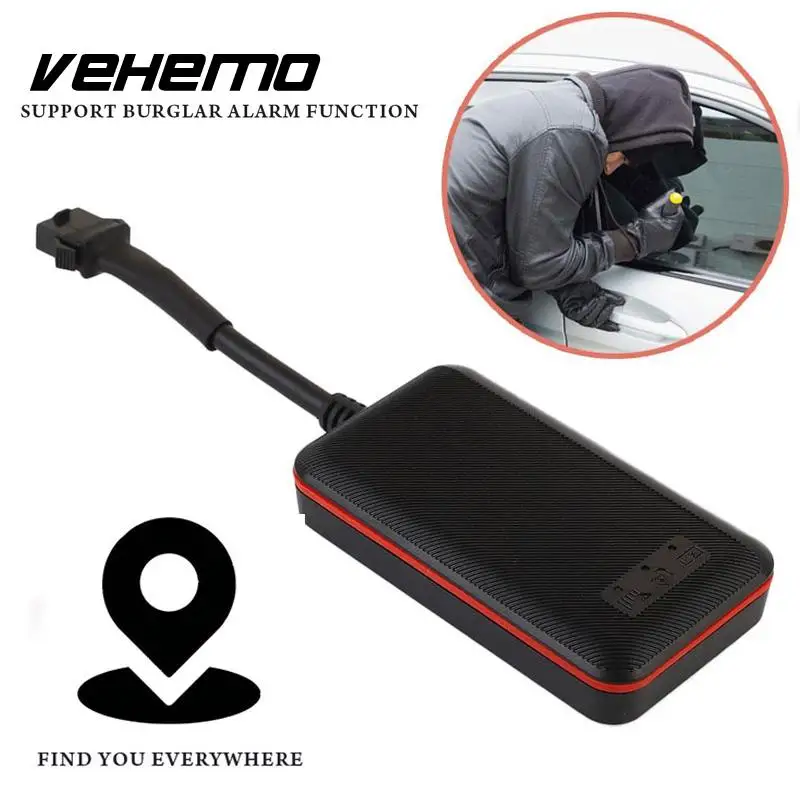 Vehemo 100V Black Wide Voltage GPS Locator GPS Tracker Fence Alarm