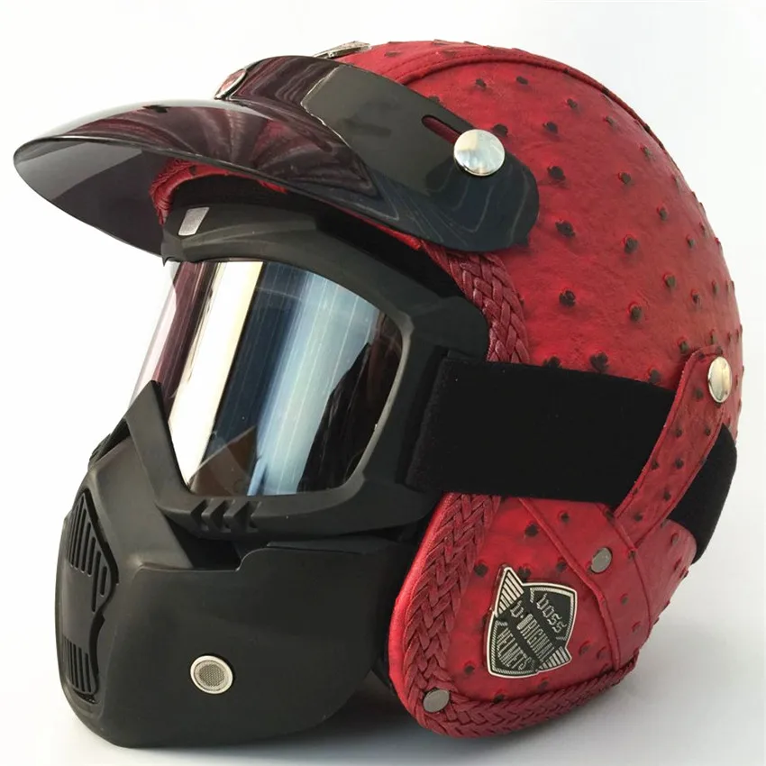 moto capacete Vintage helmet Open face retro 3 4 half helmet casco moto capacete Retro Motocross