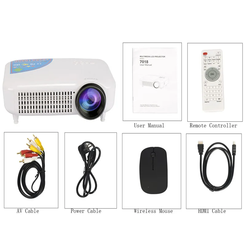 Free shipping CRE X1600 mini wifi Projector Full HD 1080P Home theater projecti