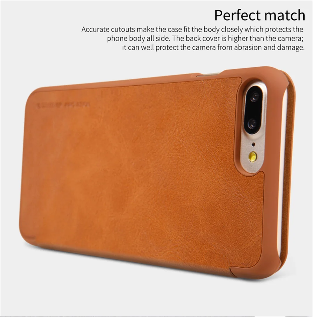 iphone 8 plus wallet case For iphone 7 8 Flip Case iphone 7+ 8+ PLUS Cover Nillkin Qin Vintage Leather Card Pocket Flip Cover For iphone 8 Phone Bags iphone 8 leather case