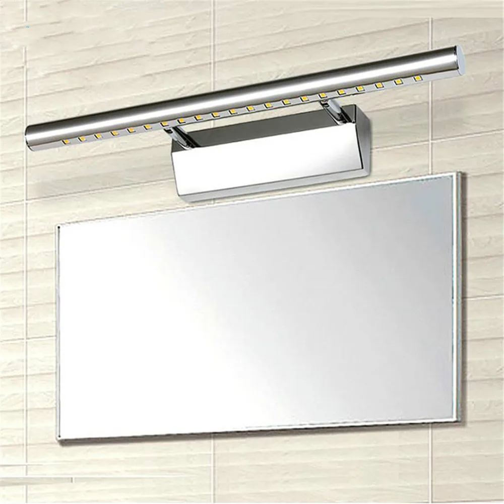 Modern Stainless Steel LED Vanity Light Wall Lamp Bathroom Front Makeup Fixture 