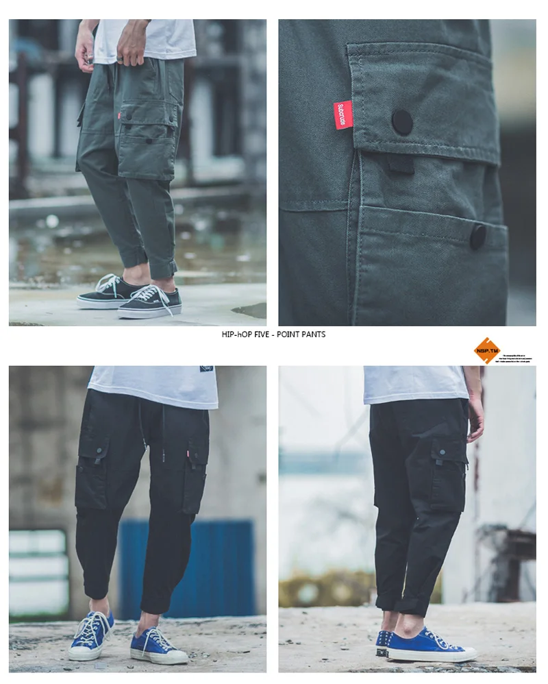 Мульти Карманы штаны-карго ботильоны длина Jogger джинсы для женщин для мужчин Модная уличная в стиле панк s хип хоп Джинс