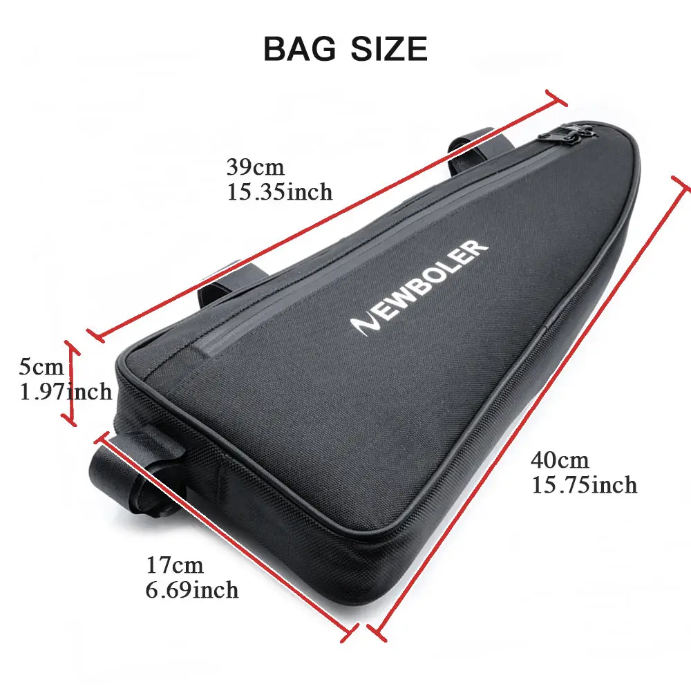 Clearance 2018 NEWBOLER Rainproof Bicycle Triangle Bag Large Size Bike Frame Front Tube Bag Cycling Bag Pannier Packing Pouch No Lip 5
