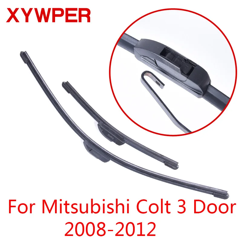 Щетки стеклоочистителя XYWPER для Mitsubishi Colt 2004 2005 2006 2007 2008 2009 2010-2012 автомобильные аксессуары мягкие резиновые стеклоочистители - Цвет: Черный