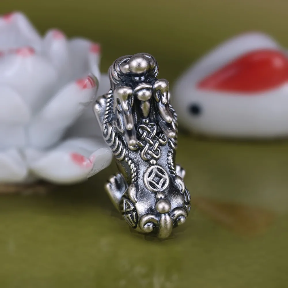 100% 3D 999 серебряные бусины Fengshui Pixiu чистое серебро ювелирный бисер Lucky Beast бусы с