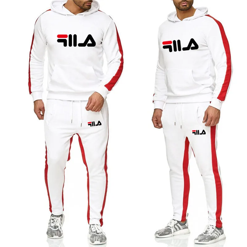 

2019 New Brand Tracksuit Fashion Hoodies Men Sportswear two Piece Sets Fleece Thick hoody+Pants Running Sporting Suit Male