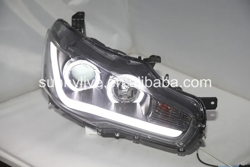 Стиль светодиодный налобный фонарь Ангельские глазки l для Защитные чехлы для сидений, сшитые специально для Mitsubishi Lancer Exceed 08-up YZ V2 Тип