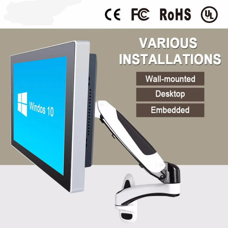  12 inch touch gaming computers Resistive touch Fanless and embedded Popular product Intel 1037K/i3/