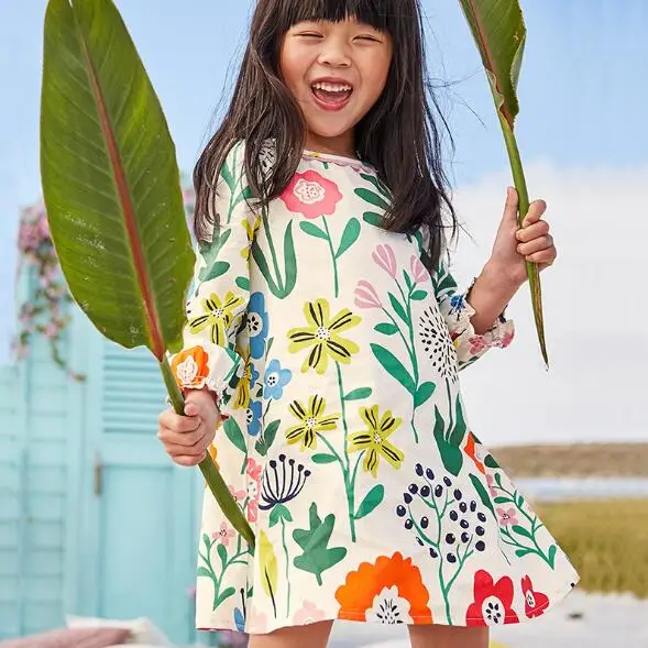 

Magic Tadpole Baby Girls 2018 Autumn Long Sleeve Cotton Dresses