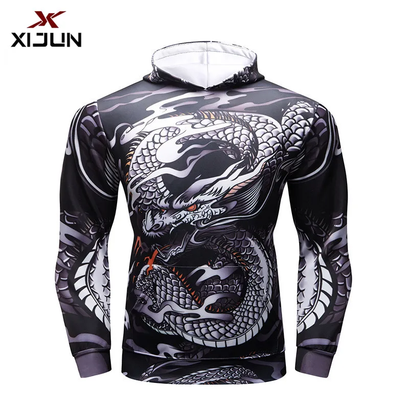 Xijun New 3d Printed panda Hoodies, Sweatshirts Men Fitness Sportswear For Men Quick-drying Clothes Long Sleeve Tops White Black