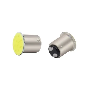 

100X S25 1157 LED COB 12 Chips P21/5W Car LED Lights BAY15D Car lights White 12V bulb Free Shipping