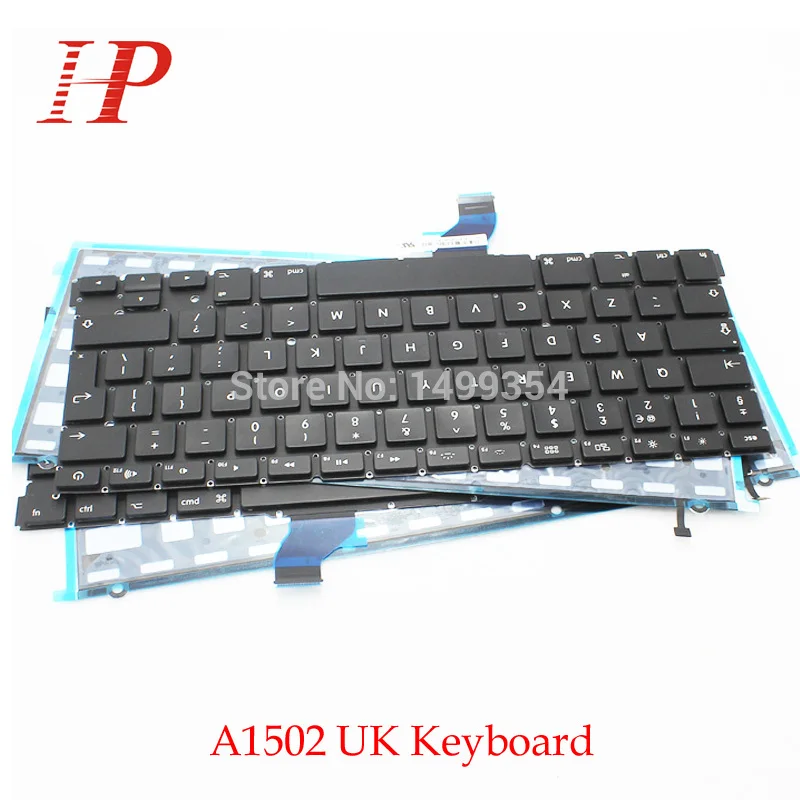 5PCS New A1502 UK keyboard With Backlight For Apple Macbook Pro 13'' Retina A1502 Keyboard UK Standard 2013 2014 2015
