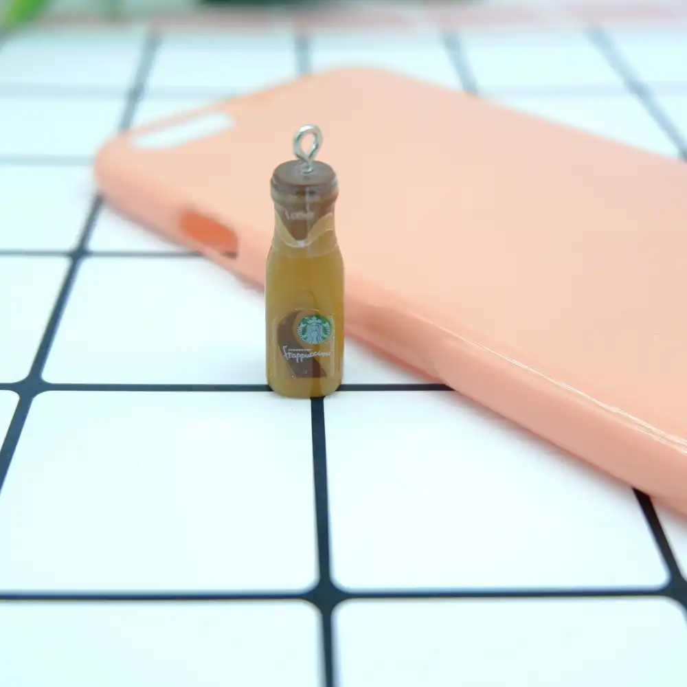 kawaii cute resin acrylic handmade DIY jewelry making necklace earring decoration ZP147 12pcs 16x16x11mm plastic coffee cup pendant charm