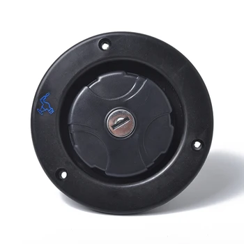 

Round Black Gravity Freshwater Filled Hatch Entry PP Plastic and Lock RV Trailer Car Accessories