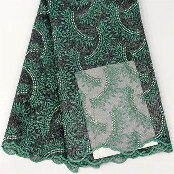 

2018 Latest French Nigerian Lace Fabrics High Quality Tulle African Laces Fabric Wedding African French Tulle Lace A1445-1
