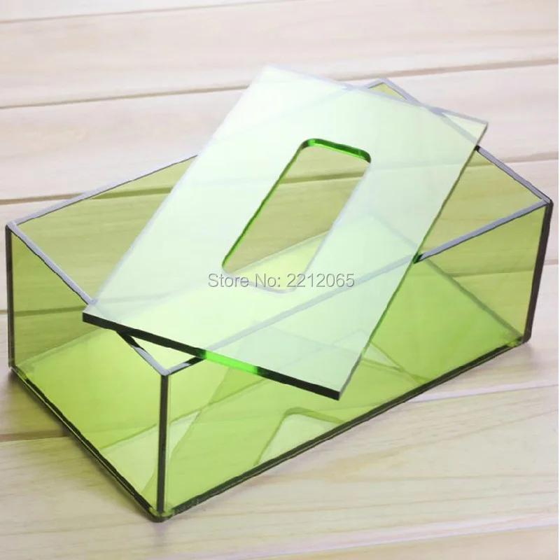 green acrylic napkin holders