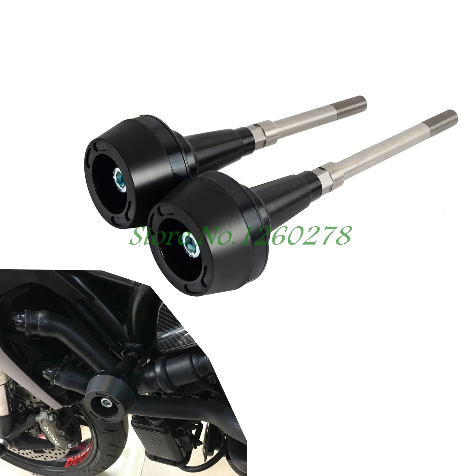 

Motorcycle CNC Aluminium Frame Sliders Crash Pads Protector For Ducati Monster 821 DARK 2014 2015 2016