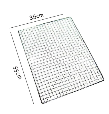 Открытый гриль инструмент из нержавеющей стали барбекю сетка Гофрированная сетка - Цвет: 55 x 35cm