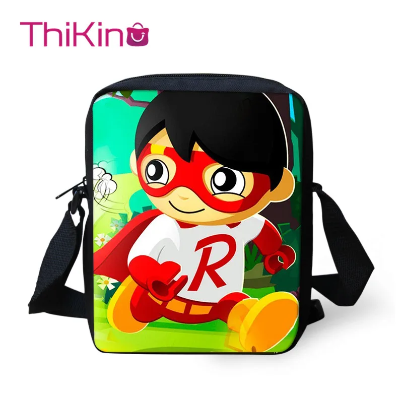 

Thikin Ryan's World Shoulder School Messenger Book Bag Coin Purse Kids Crossbody Schoolbag Girls Book Bags Mochila Infantil