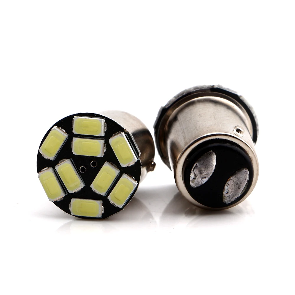 50 шт. S25 1157 BAY15D 5730 9 SMD DC 12 В бесплатная Автомобильная подсветка светодиодный