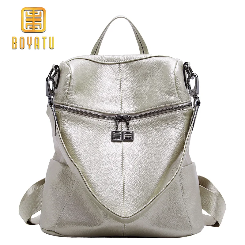 BOYATU Genuine Leather Backpack Female Multi School Backpack Travel Waterproof Backpack Women Sac A Dos Bags for Women 2018 BOYATU Genuine Leather Backpack Female Multi School Backpack Travel Waterproof Backpack Women Sac A Dos Bags for Women 2018
