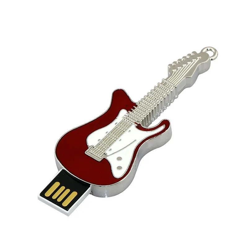 USB флешка из металла Цепочки и ожерелья Электрогитары Memory Stick 8 ГБ 16 ГБ 32 ГБ 64 ГБ USB флэш-накопитель прекрасный партитуры накопитель