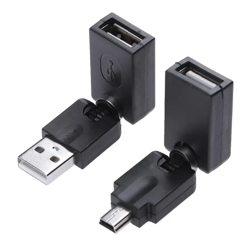 

ALLOYSEED 360 Degree Rotating USB 3.0 Male to Female Mini USB 2.0 B Male to USB2.0 Female Adapter Converter
