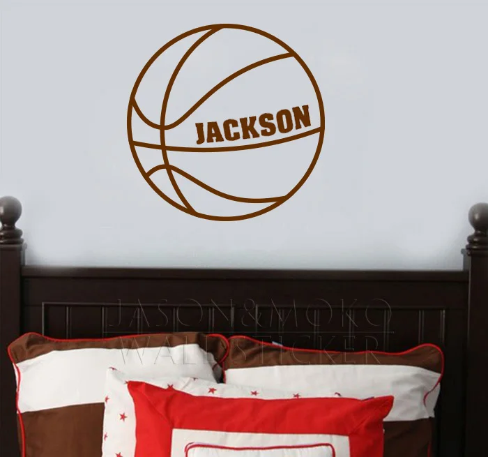 

Vinyl Wall Decal Art Sticker - Boy Basketball Name Wall Decal Sports Wall Sticker, Kids Wall Art 50*50CM Free shipping