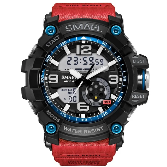 SMAEL marki Mężczyźni Sport Watch LED cyfrowy wodoodporny casual Shock mężczyzna zegary Relogios męskie prezent Military Zegarki na rękę tanie i dobre opinie Quartz Wristwatches Complete Calendar Shock Resistant Rattrapante Stop Watch LED display Auto Date Water Resistant Chronograph Back Light Multiple Time Zone Alarm Perpetual Calendar SMAEL marki Mężczyźni Sport Watch LED cyfrowy wodoodporny casual Shock mężczyzna zegary Relogios męskie prezent Military Zegarki na rękę tanie i dobre opinie Quartz Wristwatches Complete Calendar Shock Resistant Rattrapante Stop Watch LED display Auto Date Water Resistant Chronograph Back Light Multiple Time Zone Alarm Perpetual Calendar