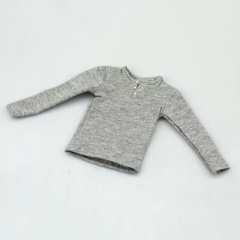 

1/6 Male Grey T Shirt Long Sleeves for 12''Figures Bodies