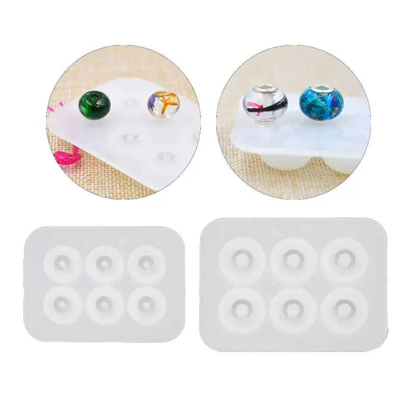 

Big Hole Bead Silicone Mold Fit For Add-a-Bead Bracelet DIY Resin Jewelry Making